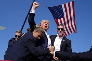 Donald Trump Directly after the first assassination attempt.